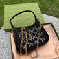 GUCCI CRYSTAL GG LIZARD JACKIE MIMI BAG