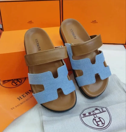 HERMES CHYPRE SANDAL Natural