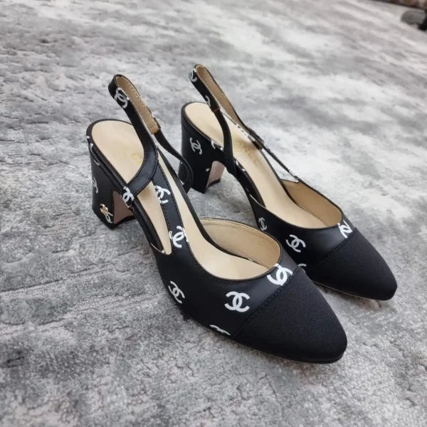 Chanel Sandal Low Block Heel Pump