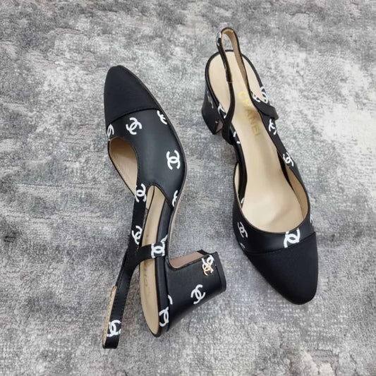 Chanel Sandal Low Block Heel Pump