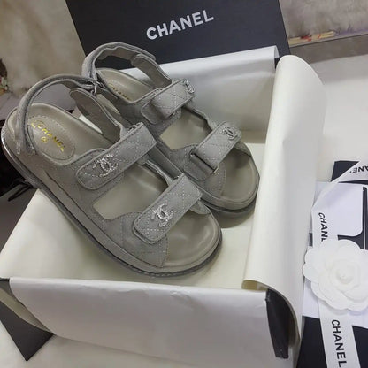 Chanel Dad Elegant Style Logo Sandals