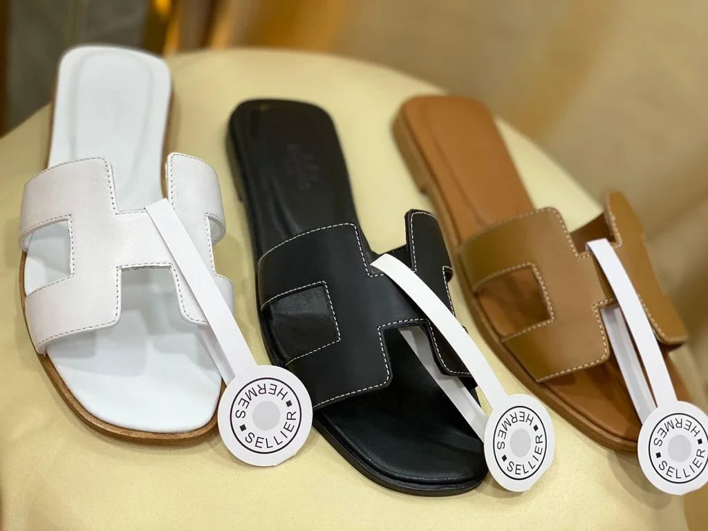 Designer Hermes Oran H Cut Sandals