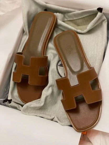 Designer Hermes Oran H Cut Sandals
