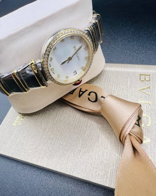 Latest BVLGARI Collection Two Tone Color Women鈥檚 Wrist Watch