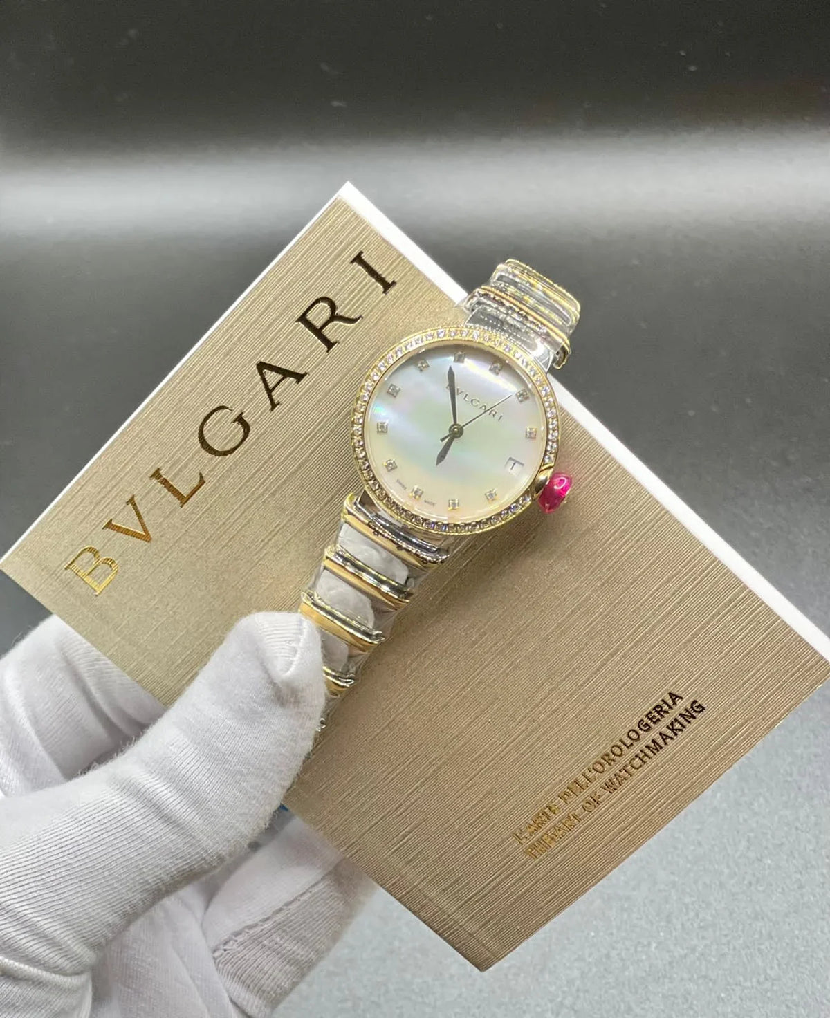 Latest BVLGARI Collection Two Tone Color Women鈥檚 Wrist Watch
