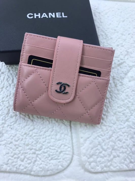 Chanel Quilted Logo Card Holder Wallet