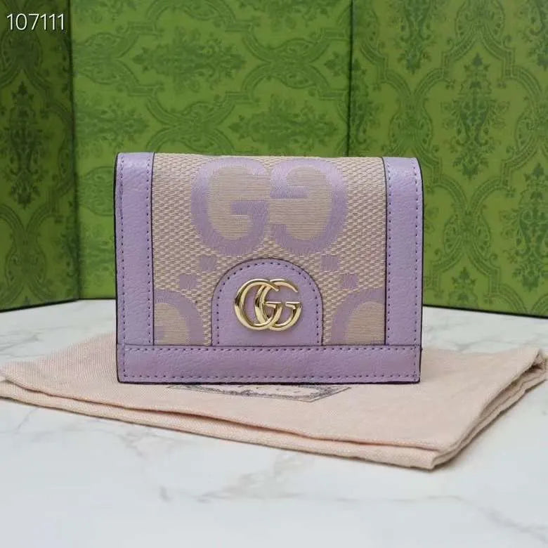 Gucci GG Jumbo Canvas Compact Wallet In Lapislazzuli