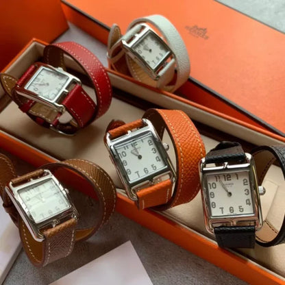 Hermes Heure H Mother-Of-Pearl Diamond Dial Stainless Steel Women鈥檚 Watch