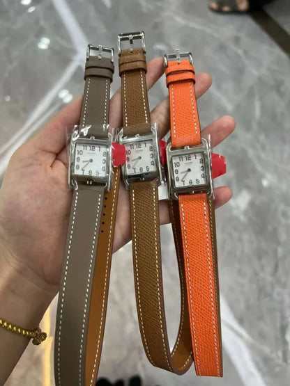 Hermes Heure H Mother-Of-Pearl Diamond Dial Stainless Steel Women鈥檚 Watch