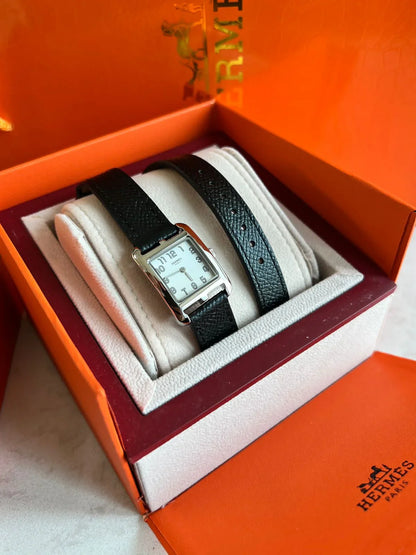 Hermes Heure H Mother-Of-Pearl Diamond Dial Stainless Steel Women鈥檚 Watch