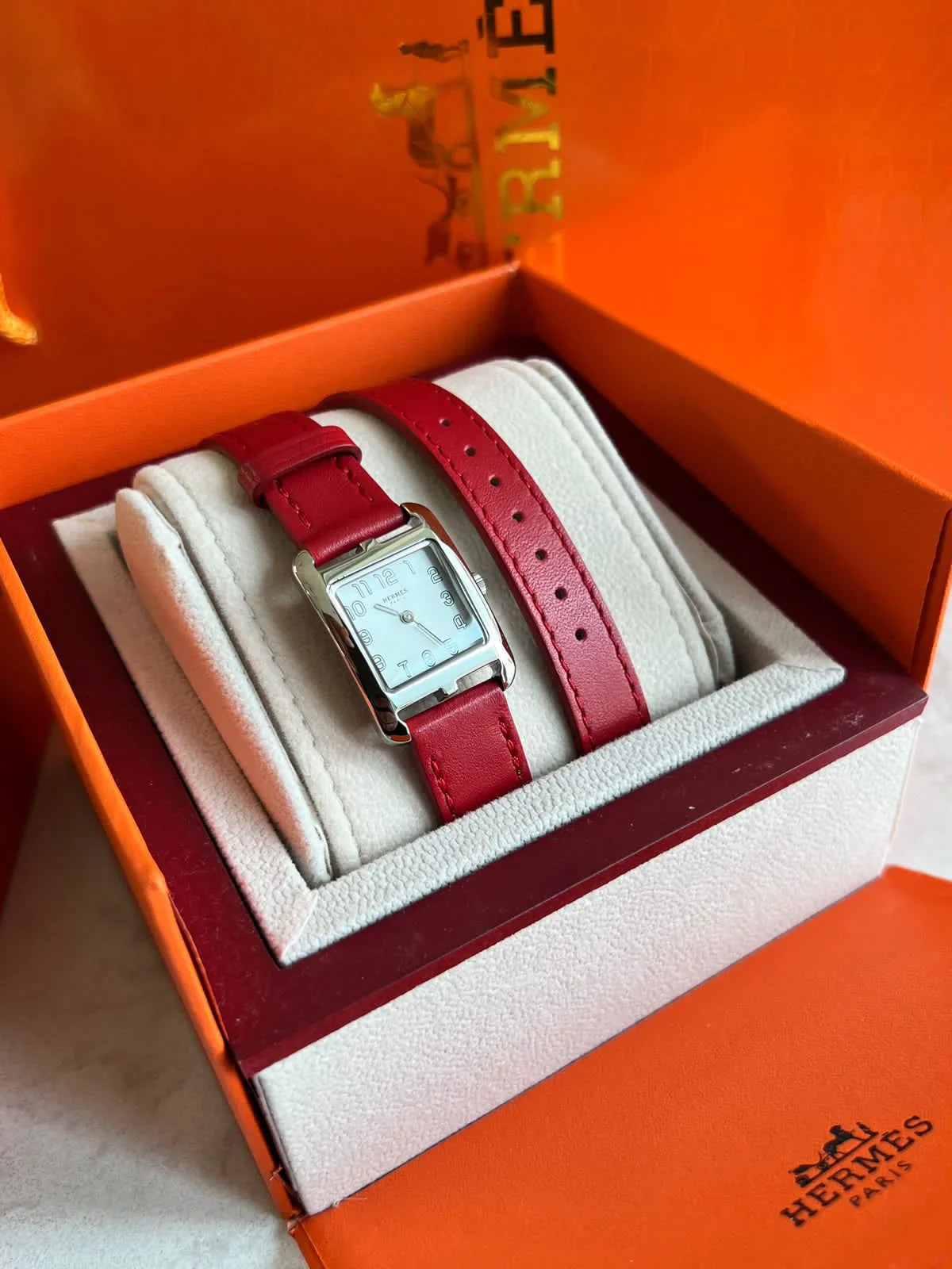Hermes Heure H Mother-Of-Pearl Diamond Dial Stainless Steel Women鈥檚 Watch