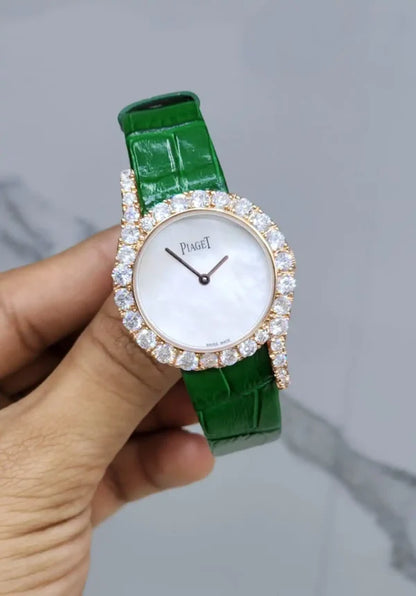 Piaget Limelight Gala Watch In White Gold Set With 20 Cut Diamonds