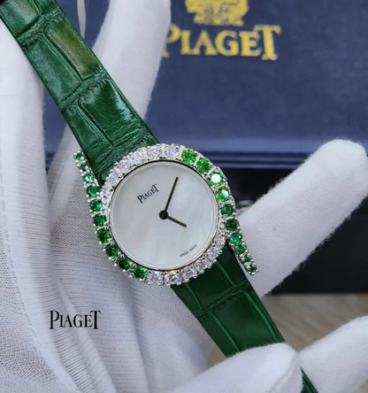 Piaget Limelight Gala Watch In White Gold Set With 20 Cut Diamonds