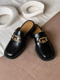 Gucci Mule Leather Interlocking G Slipper