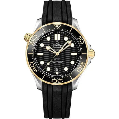 Omega Black Yellow Gold And Stainless Steel Seamaster Chronometer Men鈥檚 Watch