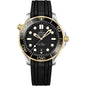 Omega Black Yellow Gold And Stainless Steel Seamaster Chronometer Men鈥檚 Watch