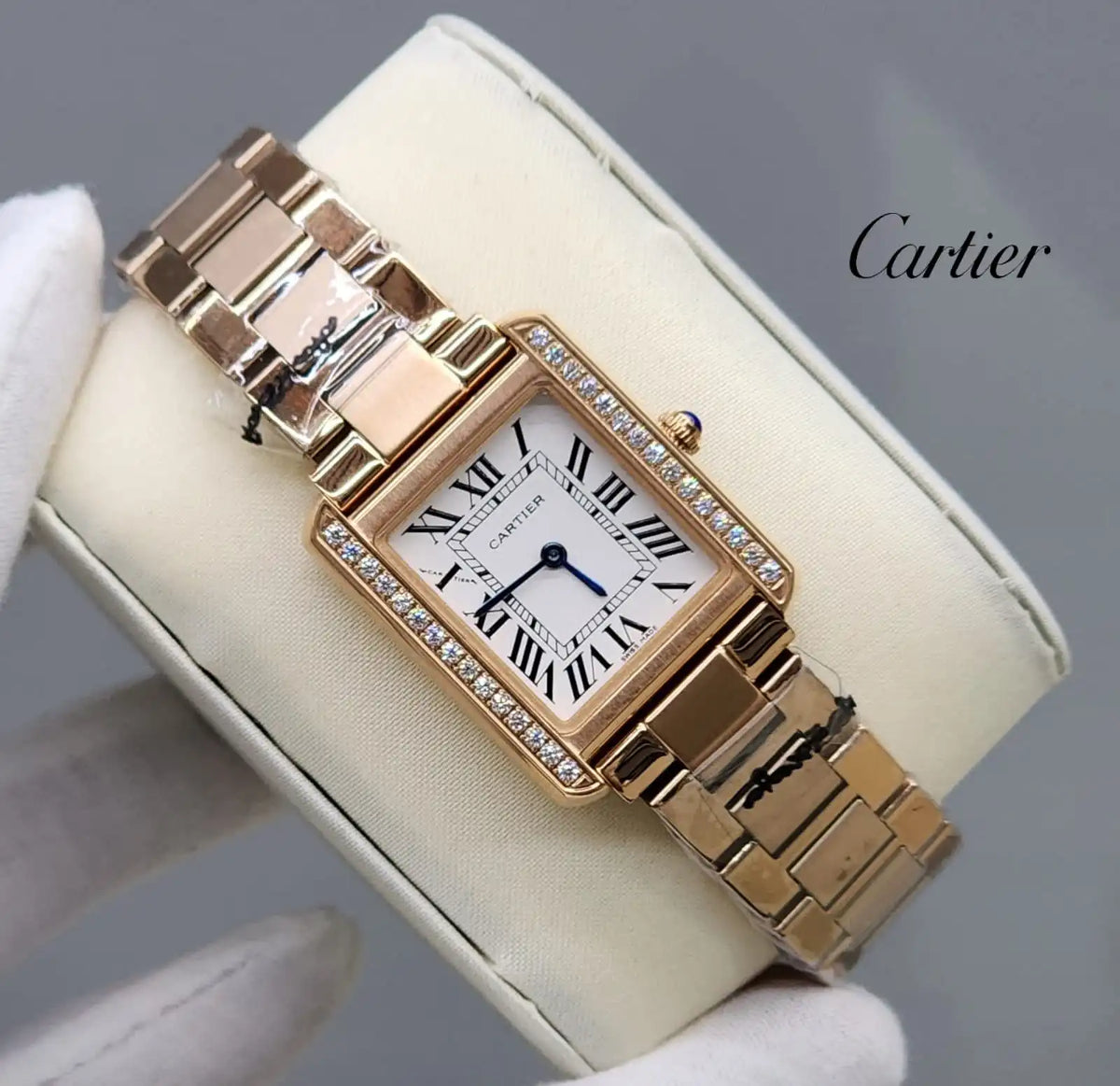 Cartier Tank Anglaise Quartz Rose Gold Watch
