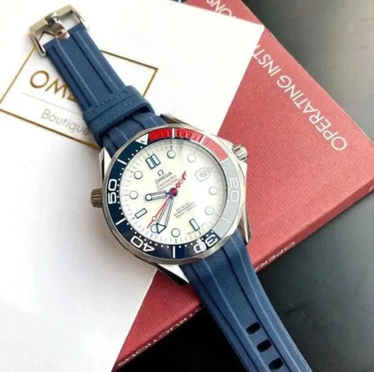 Omega Black Yellow Gold And Stainless Steel Seamaster Chronometer Men鈥檚 Watch