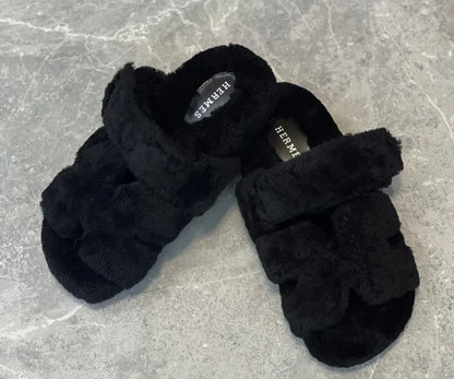 Hermes Woolskin Chypre Fur Sandal