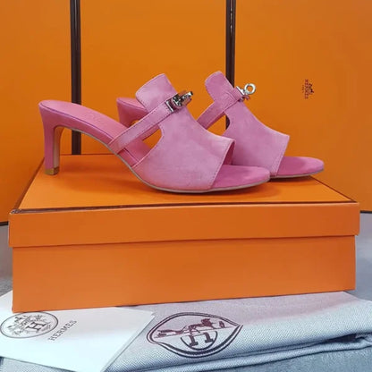 Hermes Open Toe Heel Mule Sandal