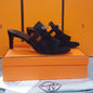 Hermes Open Toe Heel Mule Sandal