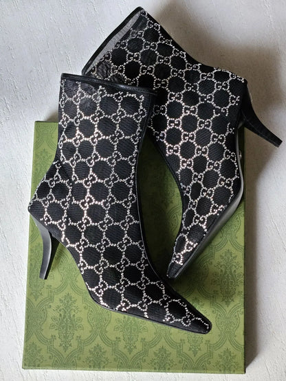 Gucci Women鈥檚 GG Mid-Heel Boot