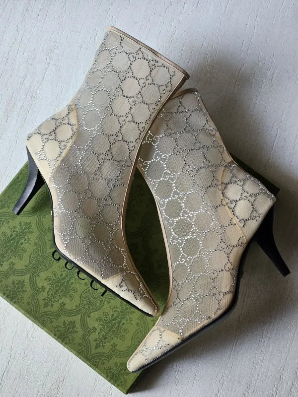 Gucci Women鈥檚 GG Mid-Heel Boot