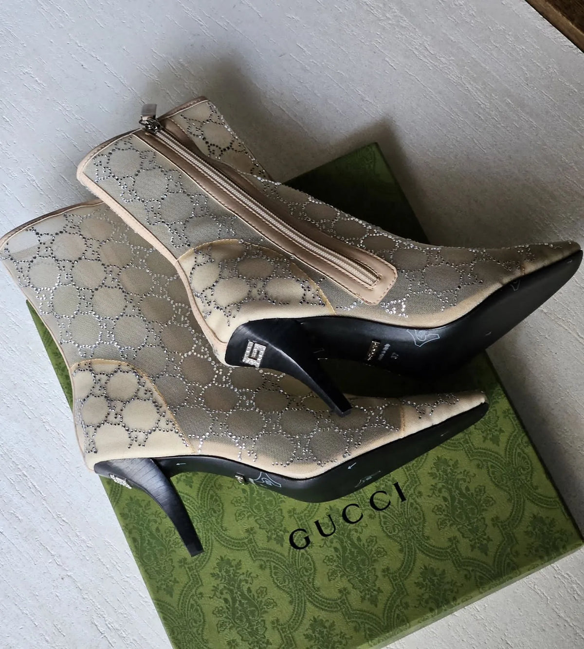 Gucci Women鈥檚 GG Mid-Heel Boot