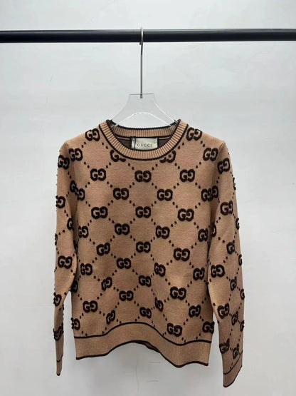Gucci Casual Style Logo Wool Long Sleeves Cardigans