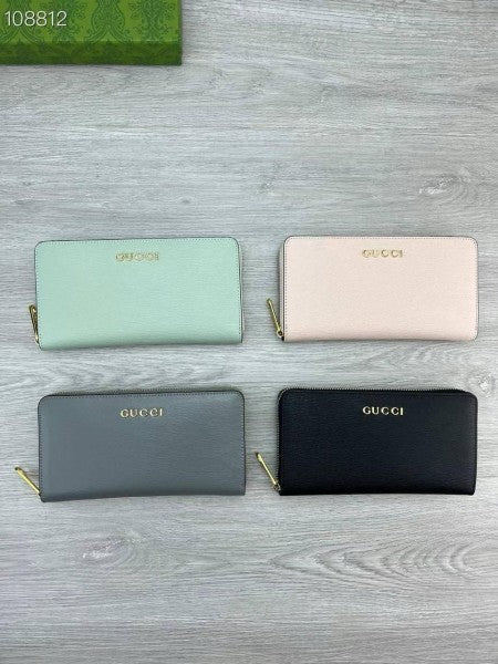 Gucci Logo Lettering Leather Wallet
