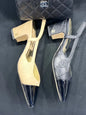 Chanel Two Tone Slingback Heel