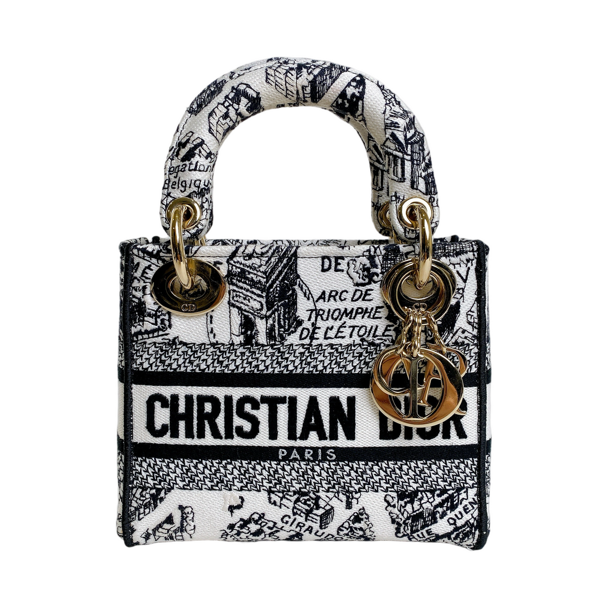 Dior Lady Dior Lou Mini Canvas Handbag Rovelle Bags