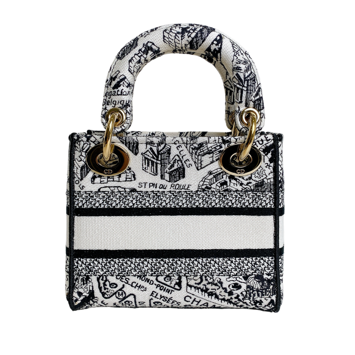 Dior Lady Dior Lou Mini Canvas Handbag Rovelle Bags