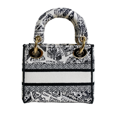 Dior Lady Dior Lou Mini Canvas Handbag Rovelle Bags