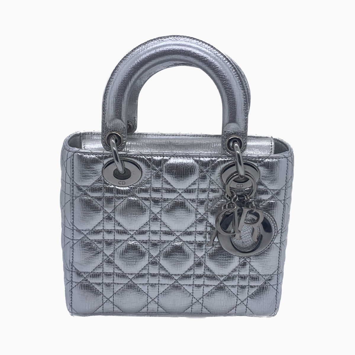 Lady Dior ABCdior Small Silver Cannage Lambskin Handbag 29-MA-0157 Rovelle Bags
