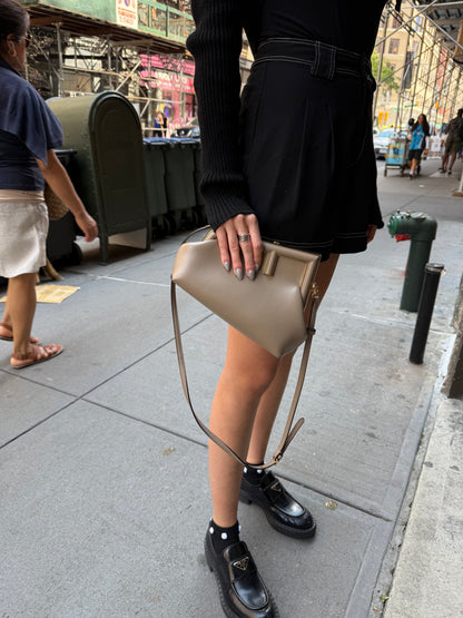 Fendi First Nappa Leather Sand Shoulder Bag Rovelle Bags