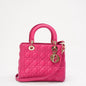Christian Dior Pink Medium Lady Dior Bag In Cannage 2013 Rovelle Bags