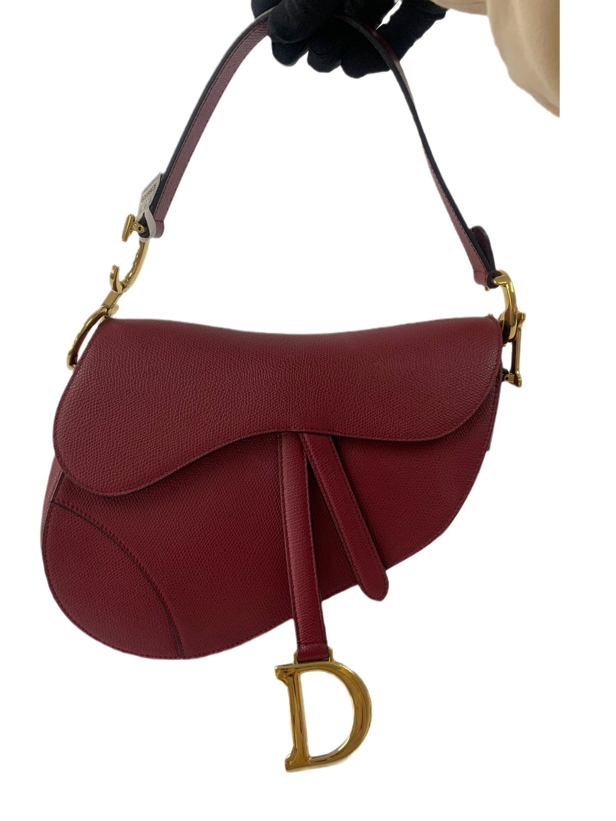 Dior Saddle Red Medium Grained Leather Shoulder Bag Rovelle Bags