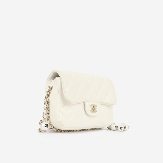 Chanel Pearl Logo Chain Around Flap Rovelle Bags