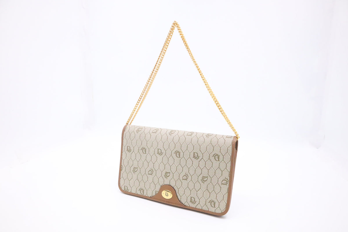 Dior Shoulder Bag in Beige Honeycomb Canvas Rovelle Bags