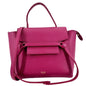 CELINE Micro Belt Grained Calfskin Leather Shoulder Bag Burgundy