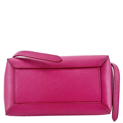 CELINE Micro Belt Grained Calfskin Leather Shoulder Bag Burgundy