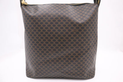 Celine Shoulder Bag in Black Macadam Canvas