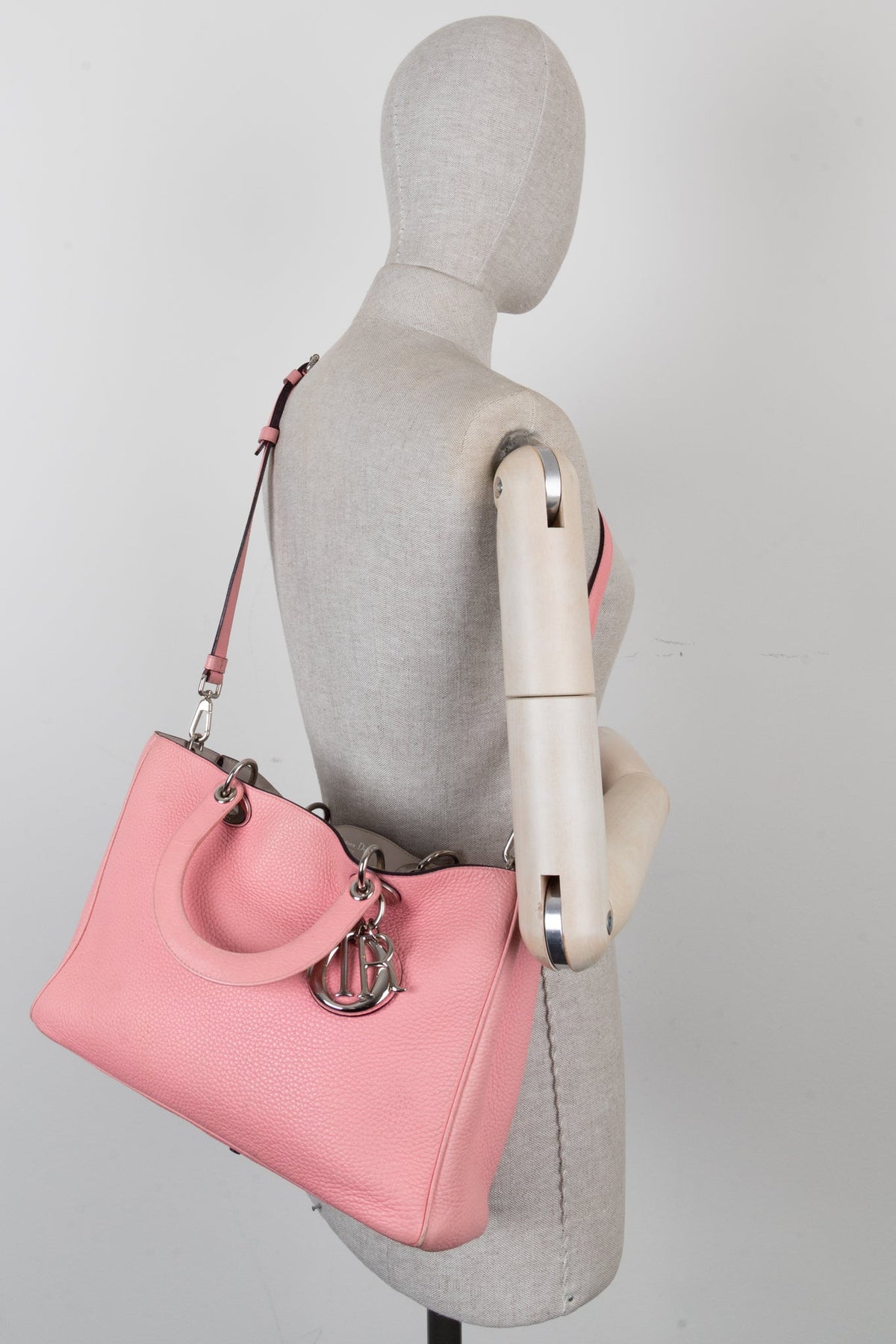 Christian Dior Diorissimo Tote Leather Pink Rovelle Bags