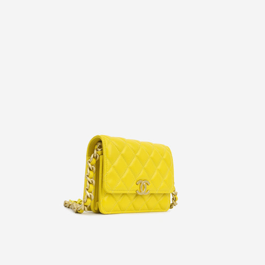 Chanel Seasonal Lacquer Chain Flap - Yellow Rovelle Bags