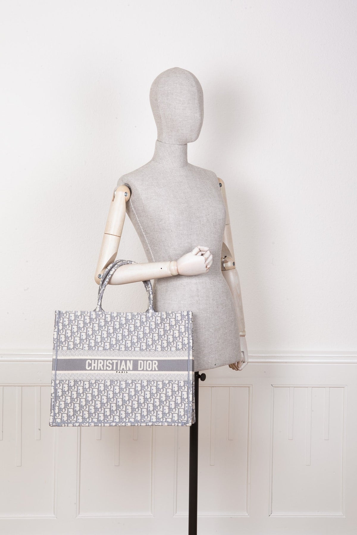 Christian Dior Book Tote Large Oblique Grey Rovelle Bags