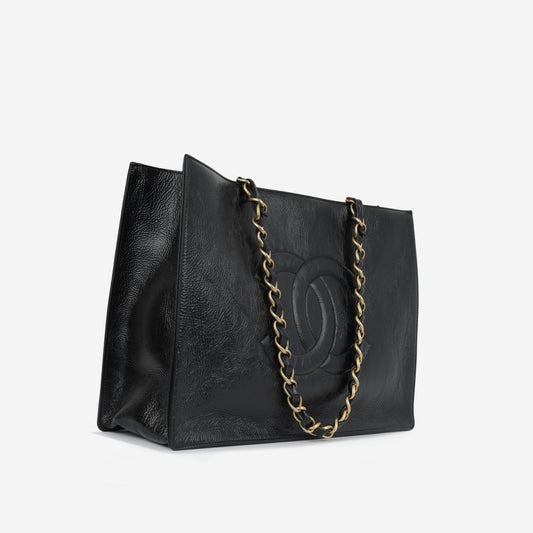 Chanel Shopping Tote Calfskin Black Tote Bag Calfskin Rovelle Bags