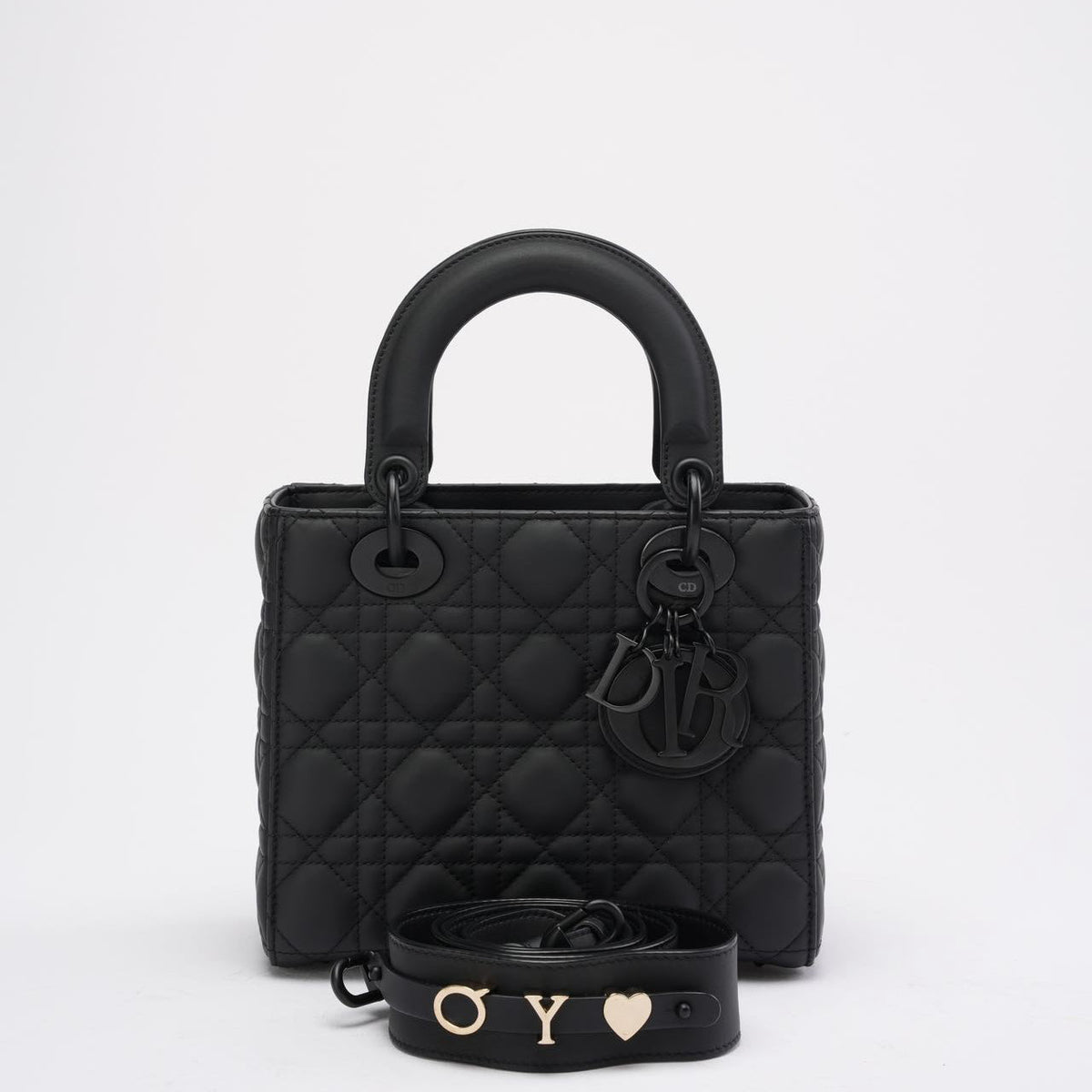 Christian Dior Lady Dior Small Matte Black Tonal Bag 2021 Rovelle Bags