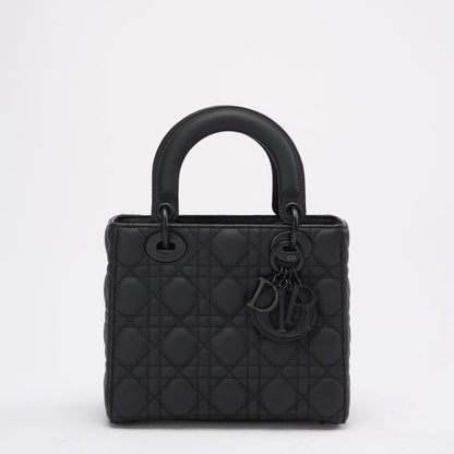 Christian Dior Lady Dior Small Matte Black Tonal Bag 2021 Rovelle Bags
