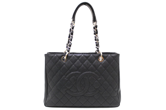 Chanel Quilted Caviar Leather Black Tote Style 3 Rovelle Bags